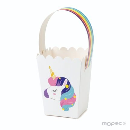 Cesta de papel unicornio