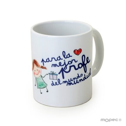 Taza cerámica A la millor profe en caja regalo