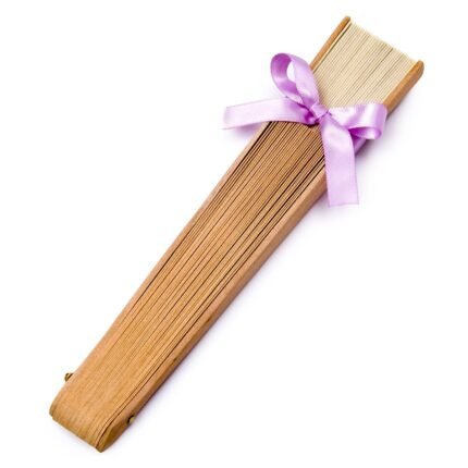 Abanico de madera y tela