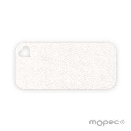 24 Tarjetas con agujero corazón en color blanco