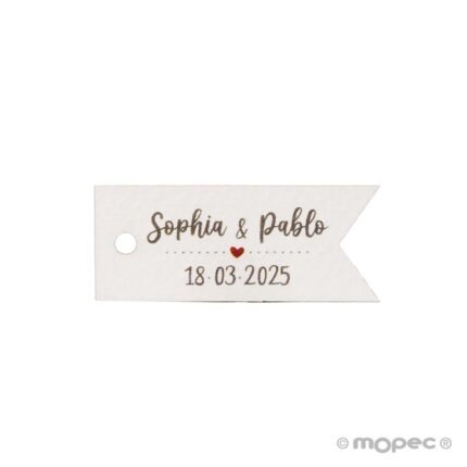 Tarjeta banderola con corazón 4x1