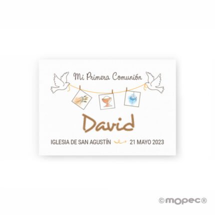 180 Tarjetas horizontales1a.Comunión tend. marrón
